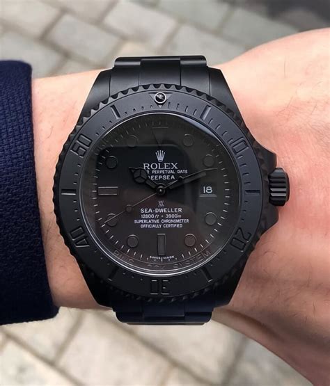 black rolex sea-dweller stealth mode